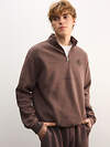 MARK FORMELLE Толстовка 613287 121916 ACID WASH коричневый +печать