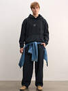 MARK FORMELLE Худи 613289 121996 ACID WASH черный +печать