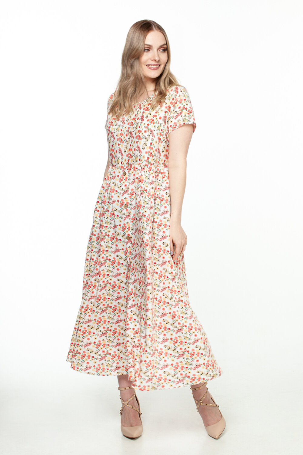 RISE Платье 237235 5915/50 Белый, розовый
