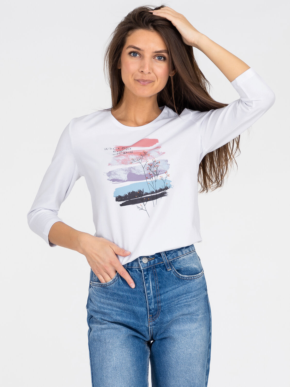 Апрель Лонгслив 243852 1ЖДЛД2255804 белый