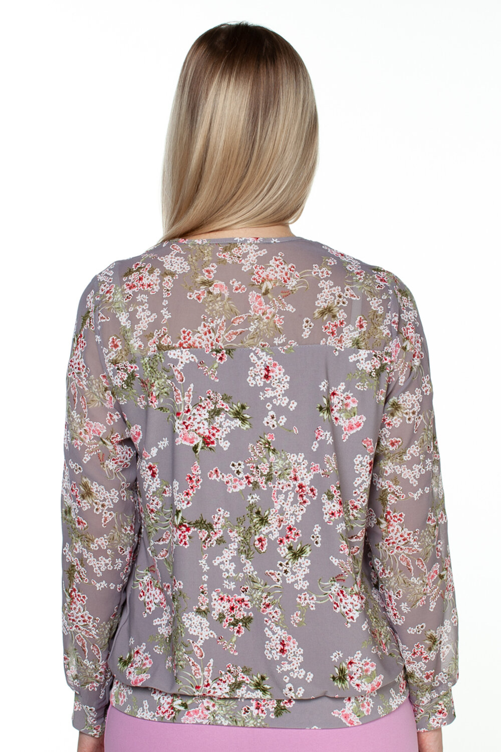 RISE Блузка 250248 4130-24/02 Нежно-сиреневый, белый