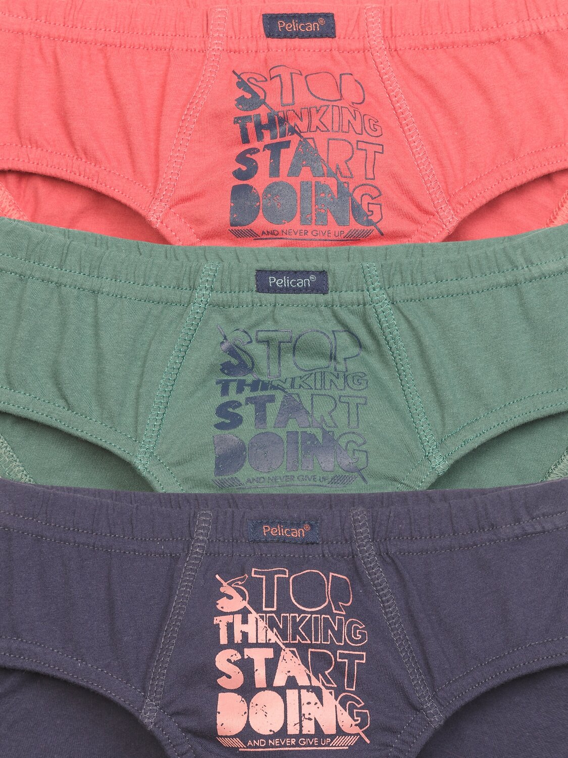 PELICAN Трусы 250387 BULB3280(3) Терракотовый/хаки/темно-серый