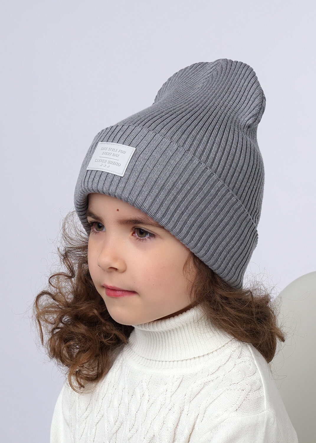 CLEVER Шапка 251434 603435ха меланж серый