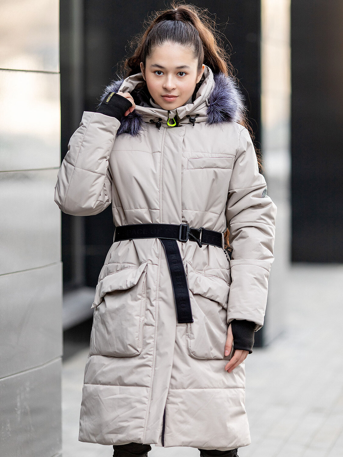 BATIK Пальто 256123 136-23з-01 Серо-бежевый