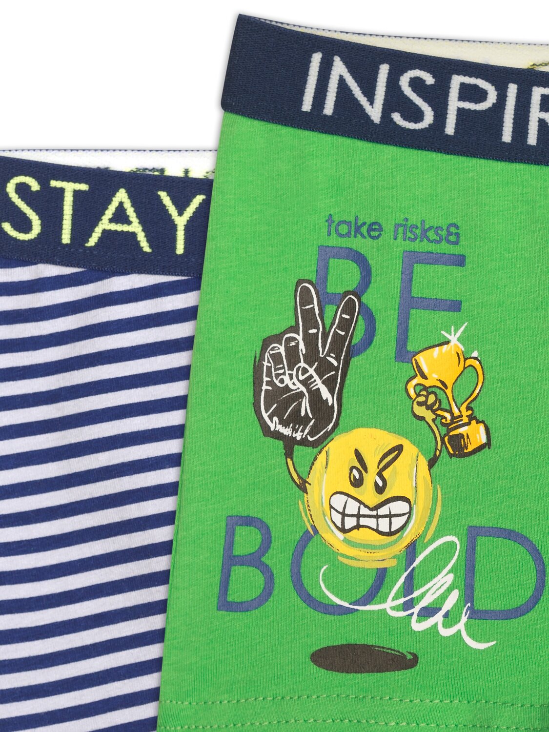 PELICAN Трусы 256160 BUHB3288(2) Серый/салатовый