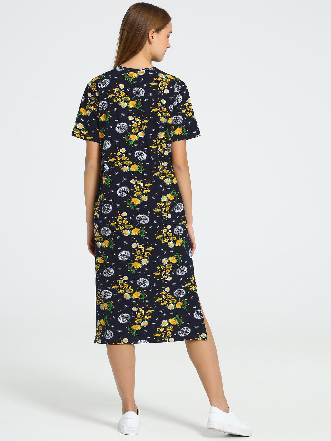 Апрель Платье 273278 1ЖПК4270804н одуванчики на синем