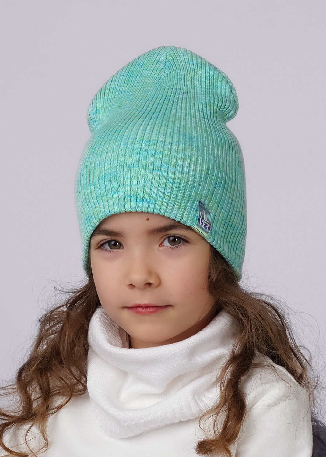 CLEVER Шапка 294488 533691ха салатовый/бирюзовый
