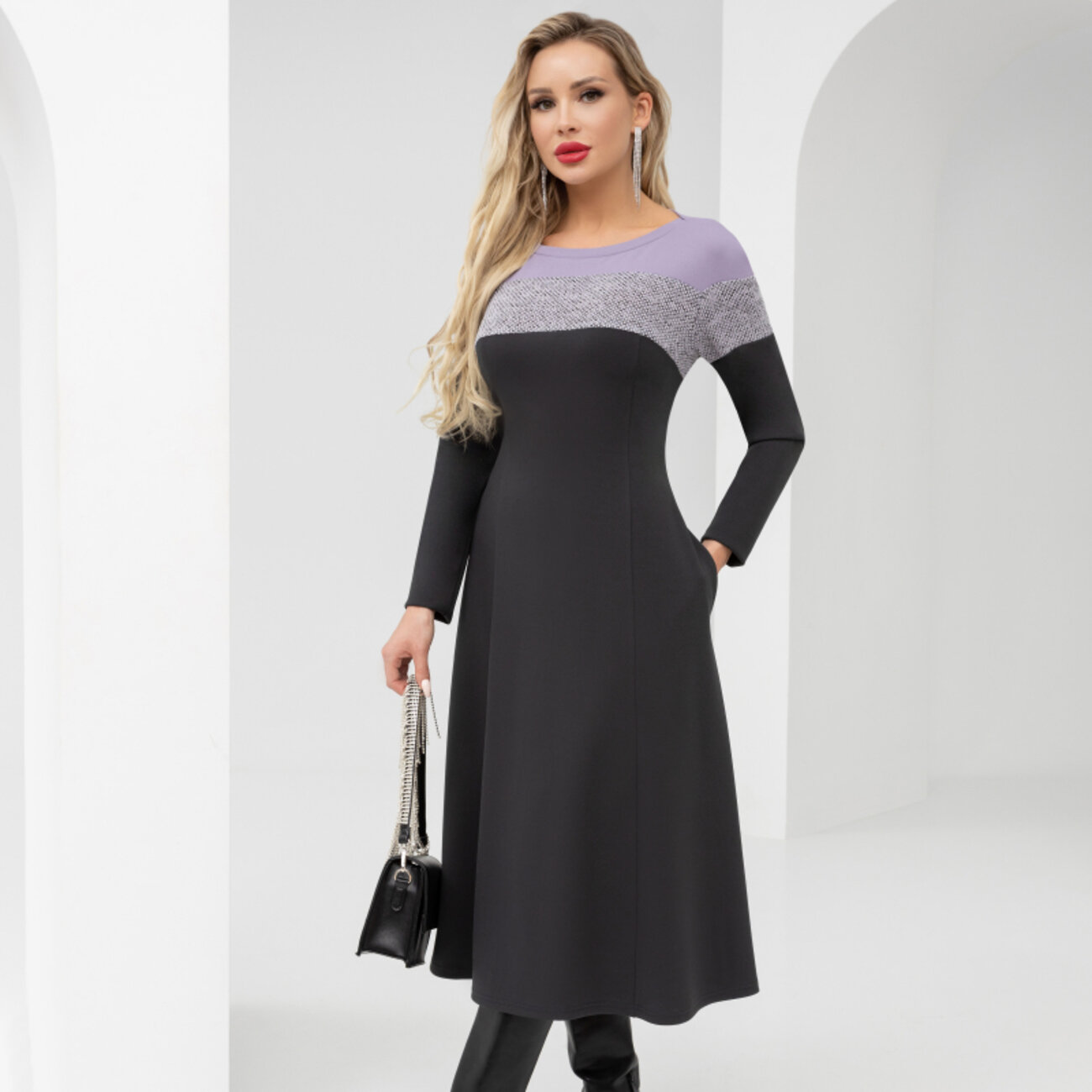 CHARUTTI Платье 295505 7726 серый