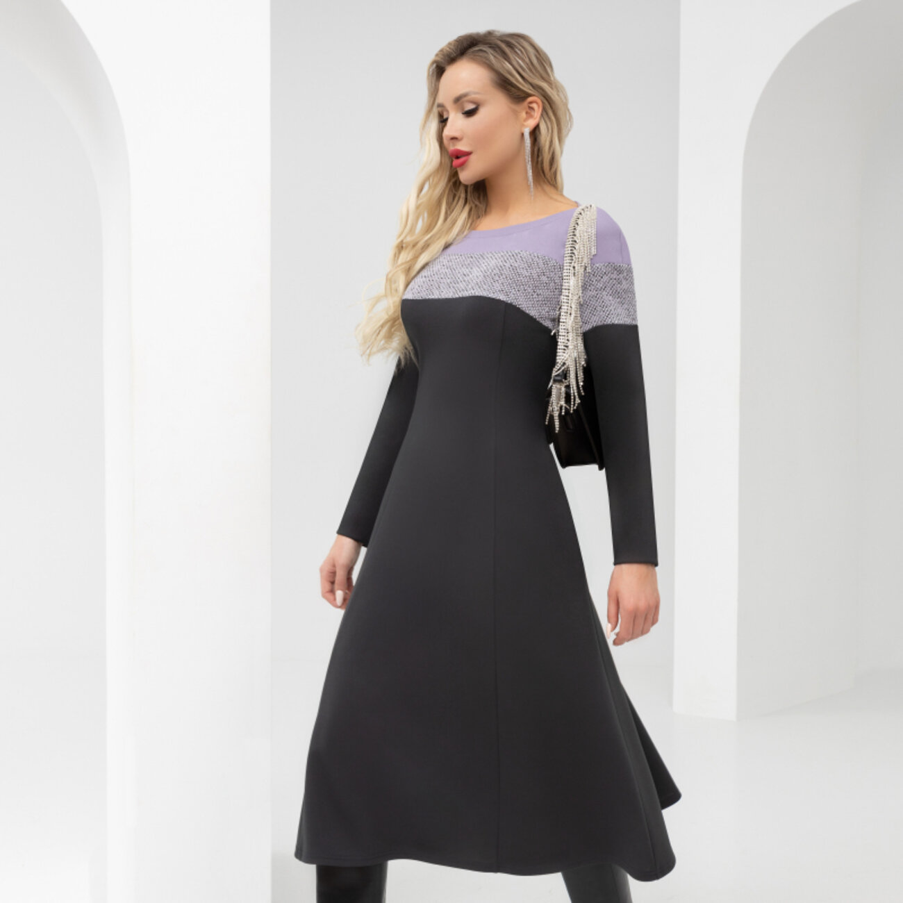 CHARUTTI Платье 295505 7726 серый