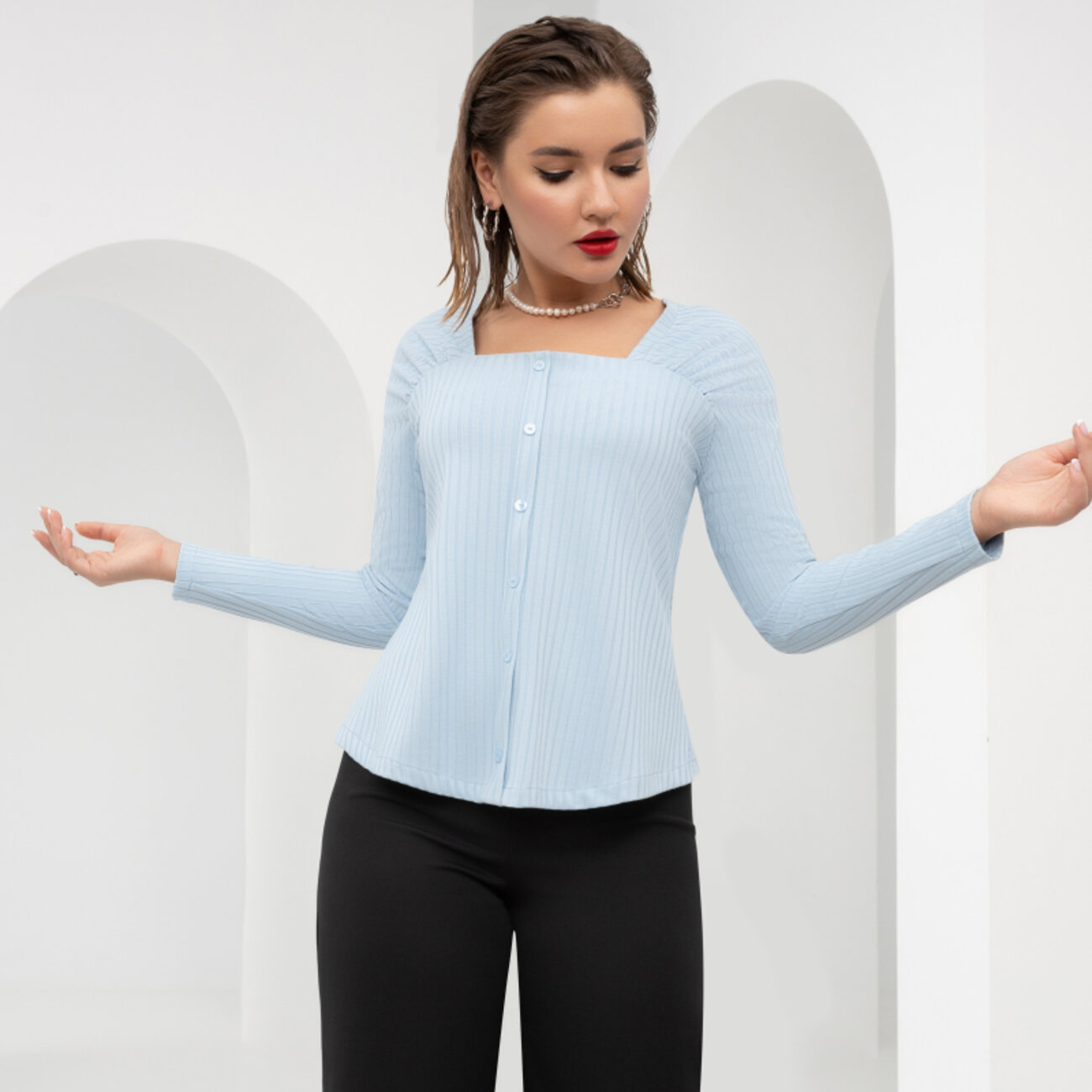 CHARUTTI Блуза 295670 7925 голубой