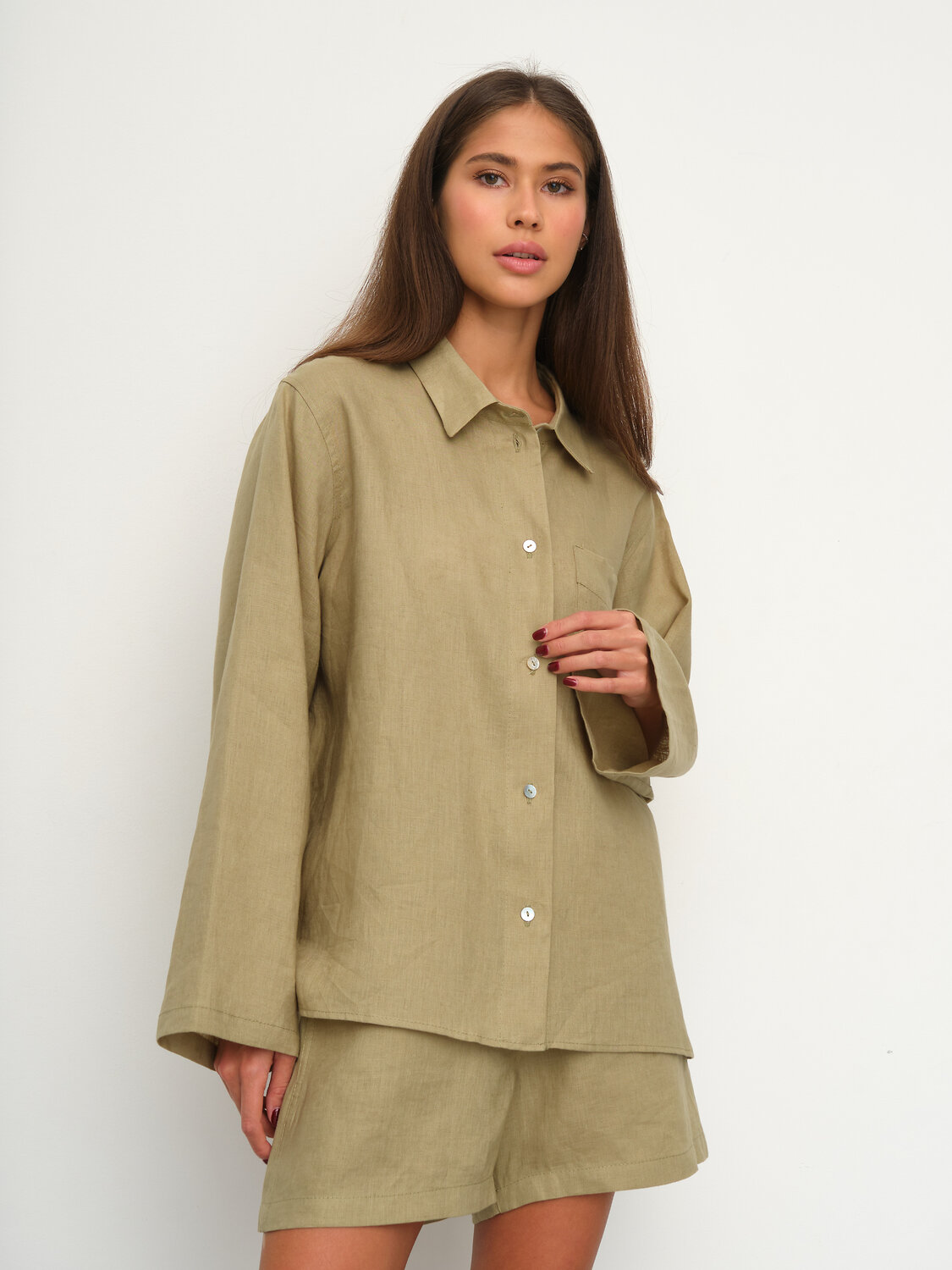 RISE Рубашка 306766 S021_Olive Yellow Салатовый