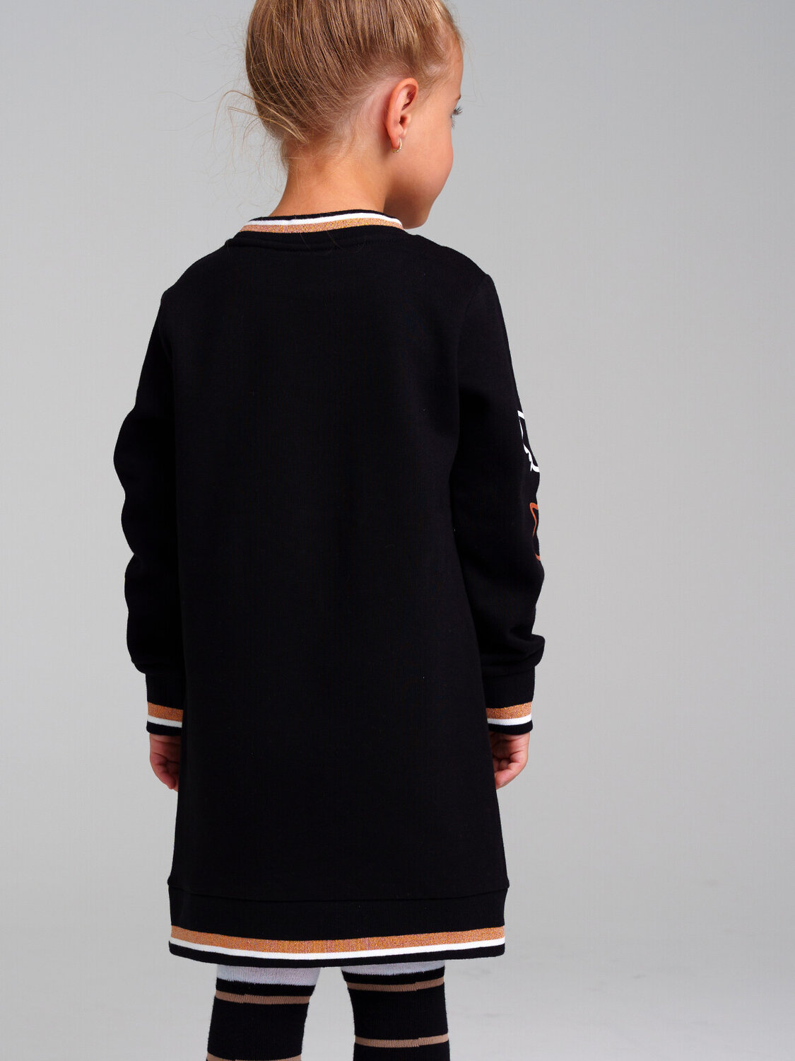 PLAYTODAY Платье 311998 32342029 черный,белый,золотистый