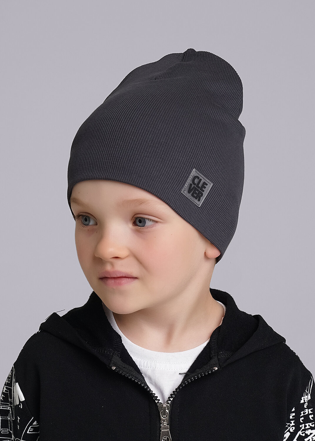 CLEVER Шапка 313239 436300ш т.серый