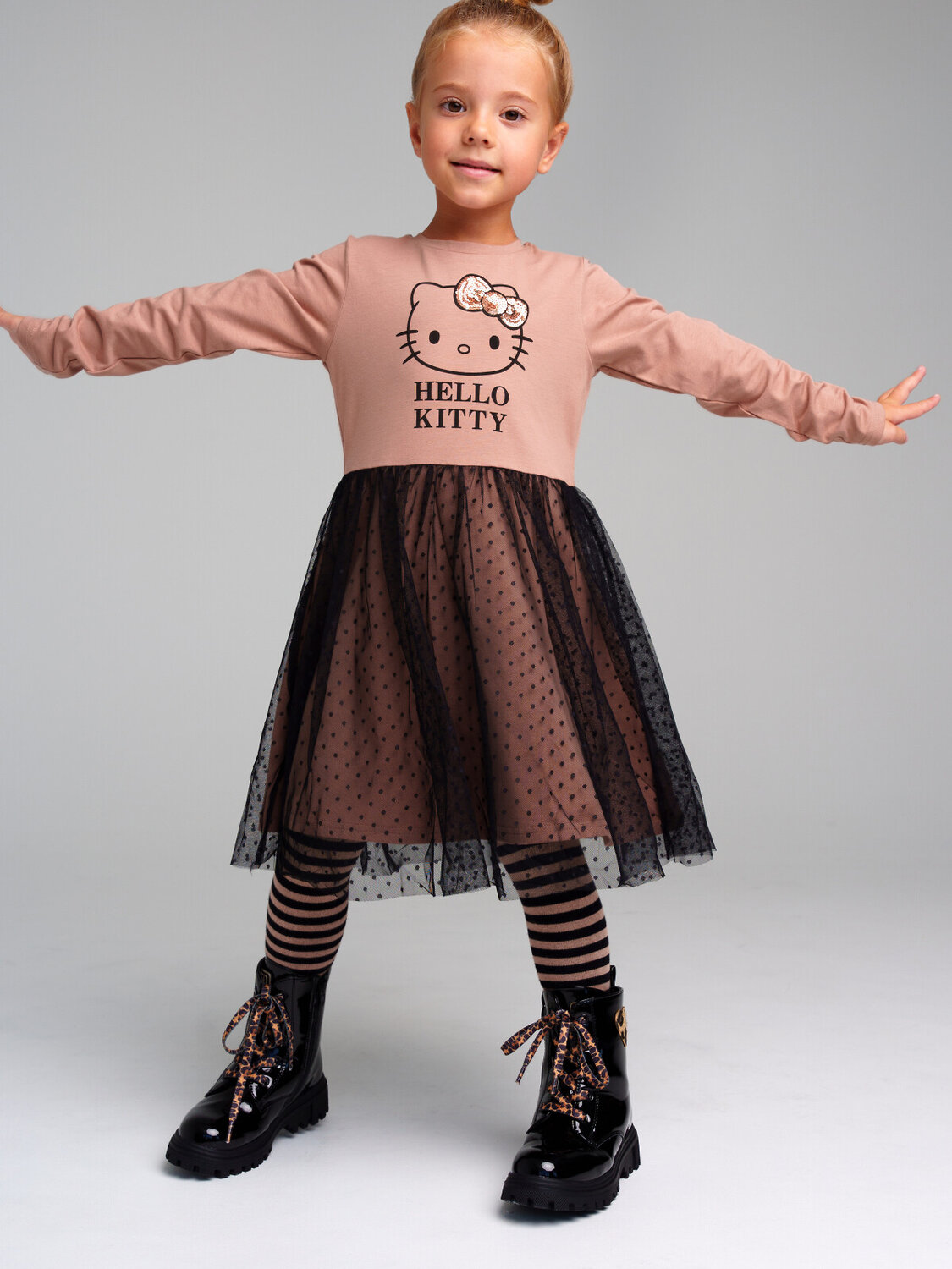 PLAYTODAY Платье 314147 32342028 бежевый