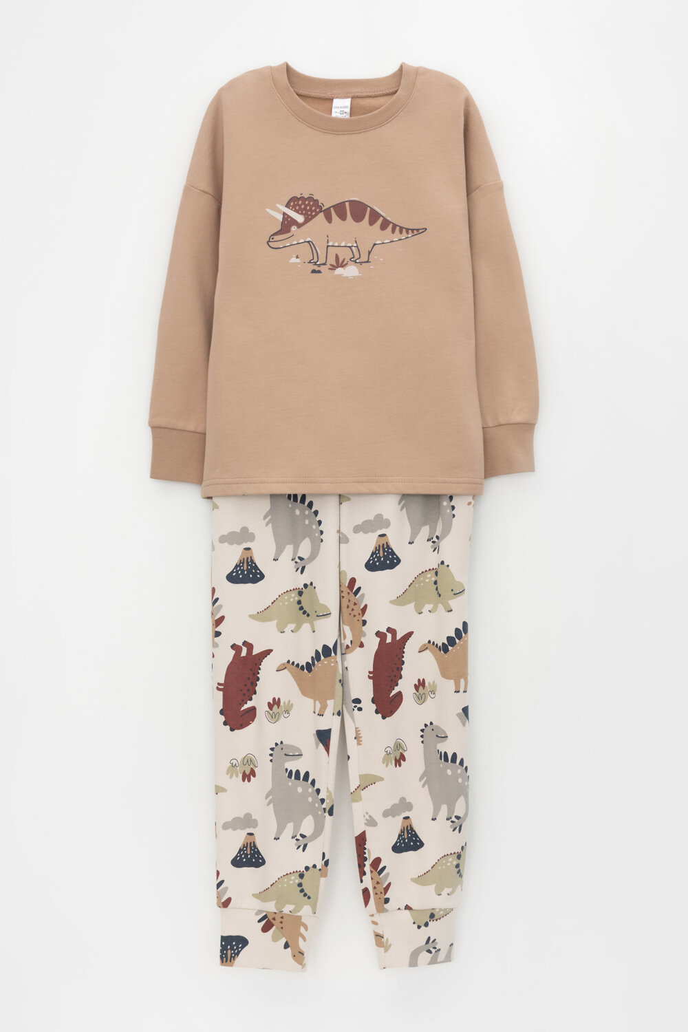 CROCKID Пижама 330633 К 1567 ореховый мусс, динозавры