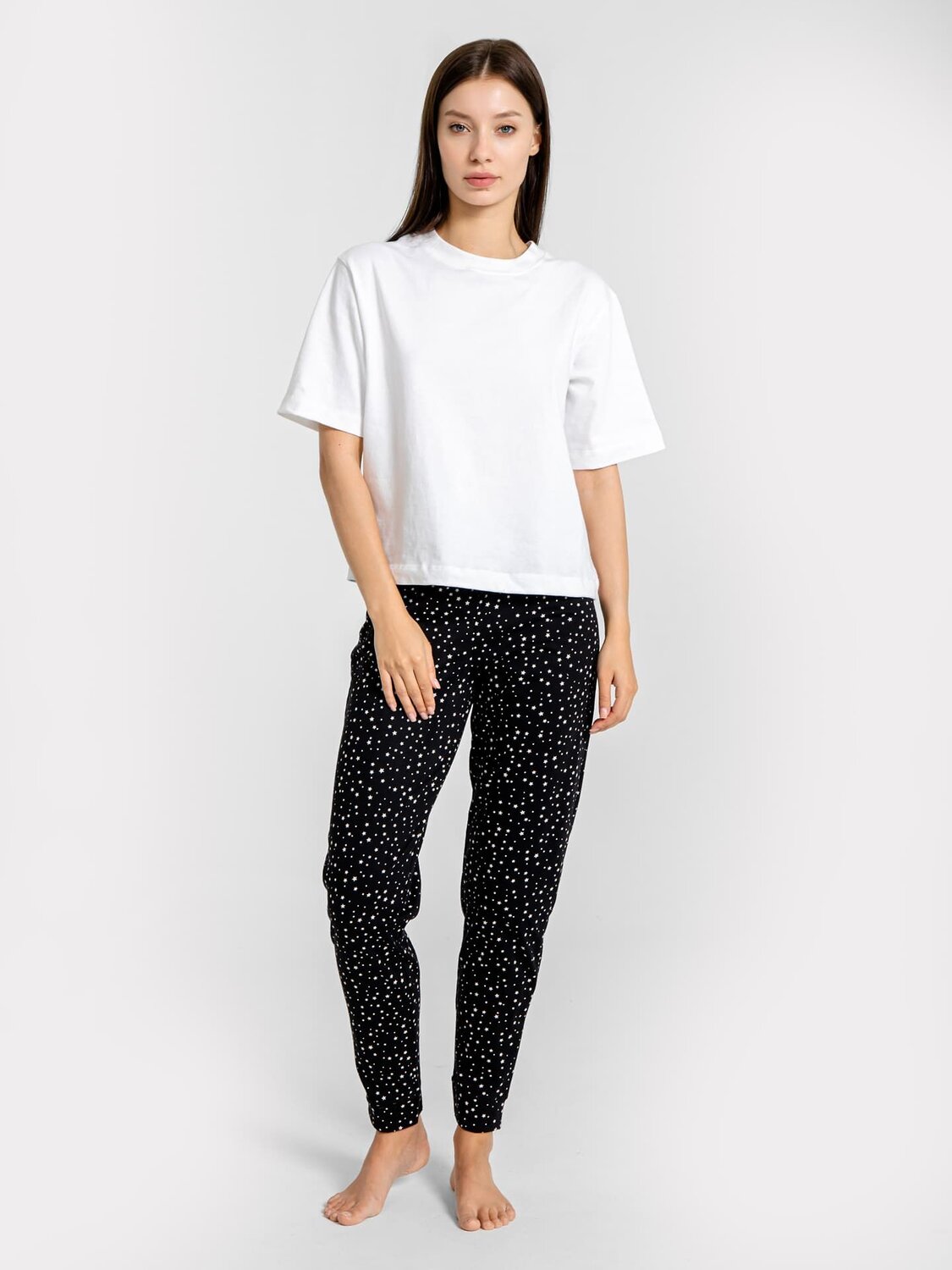 MARK FORMELLE Брюки 333799 532310 мелкие звезды на черном