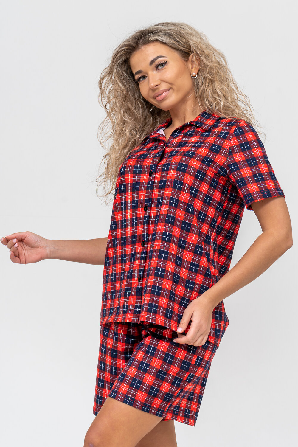 Натали Костюм 334847 36673 красная клетка