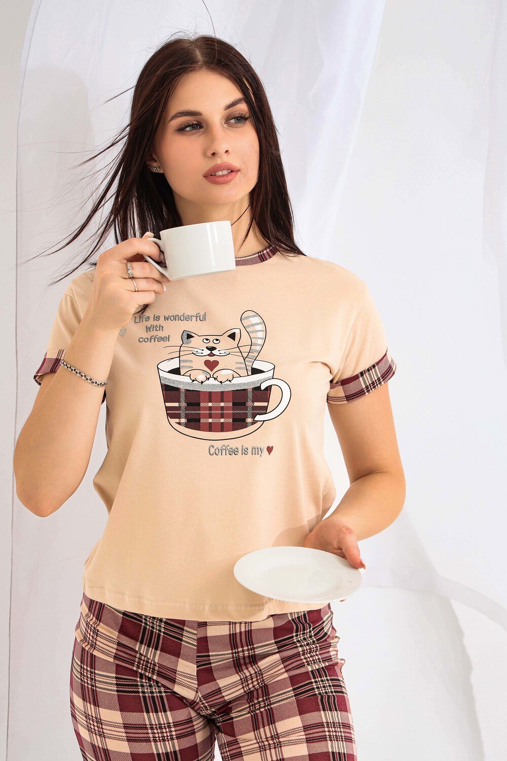 Натали Пижама 335021 21588 бежевый