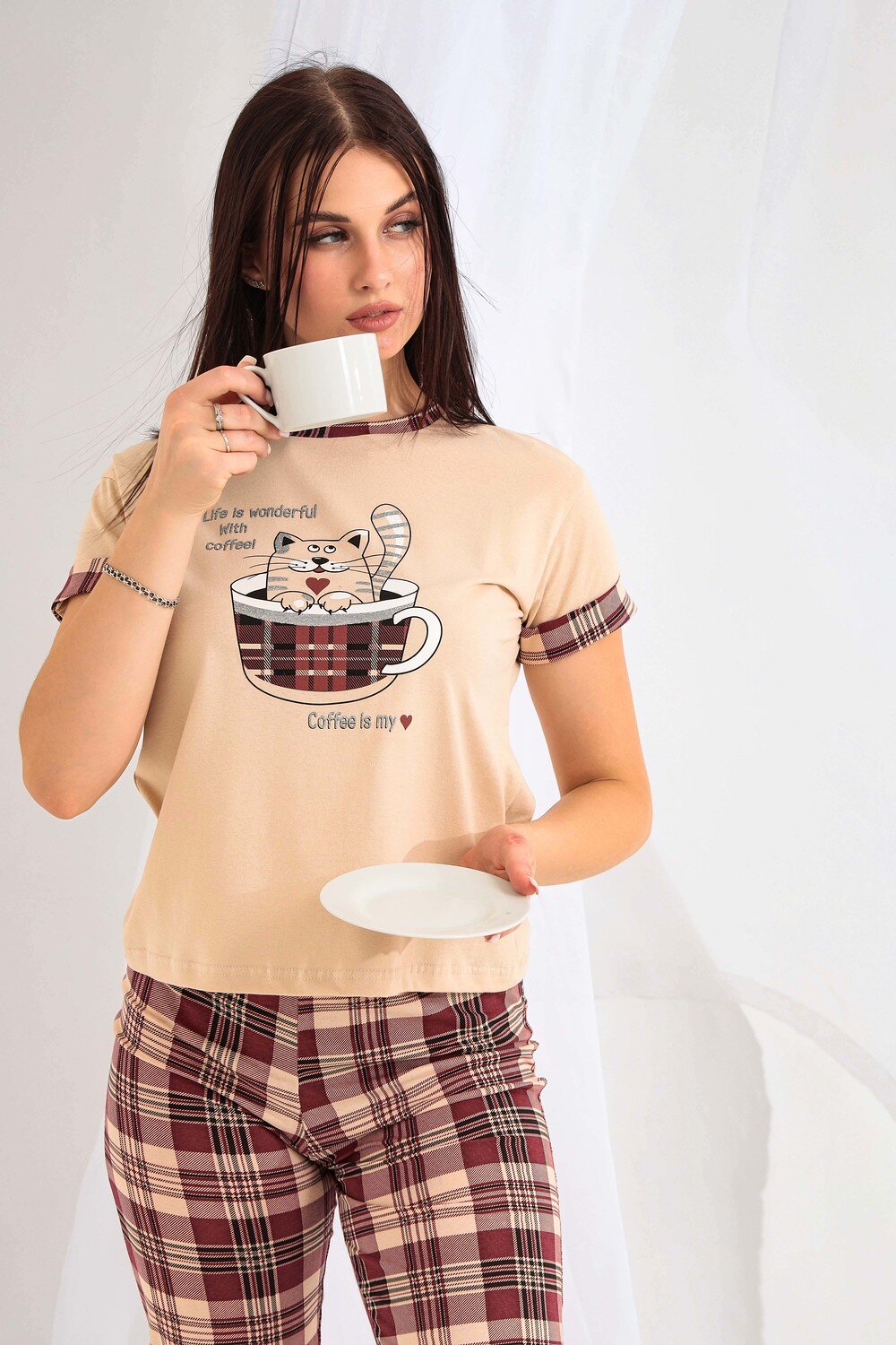 Натали Пижама 335021 21588 бежевый