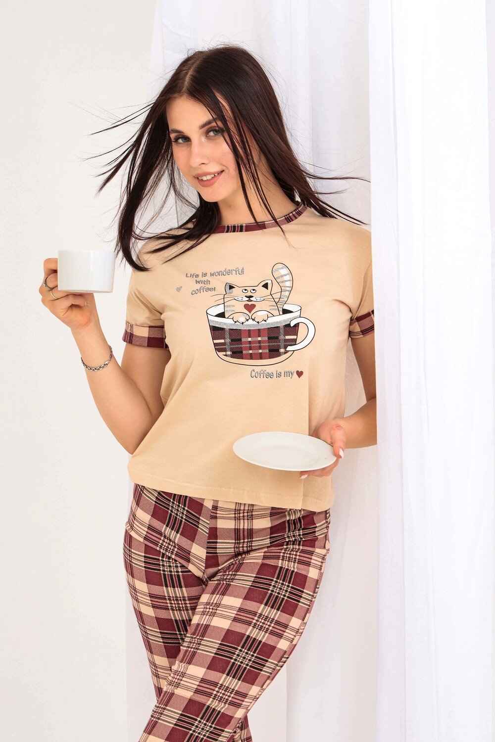 Натали Пижама 335021 21588 бежевый