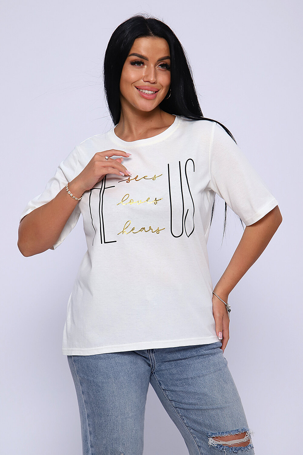 Натали Футболка 335098 80022 молочный