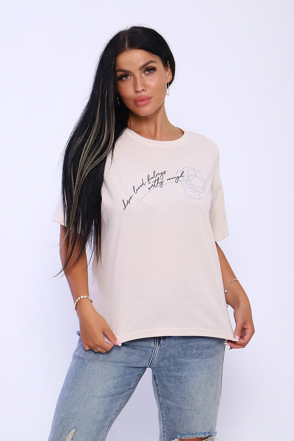 Натали Футболка 336126 80021 бежевый