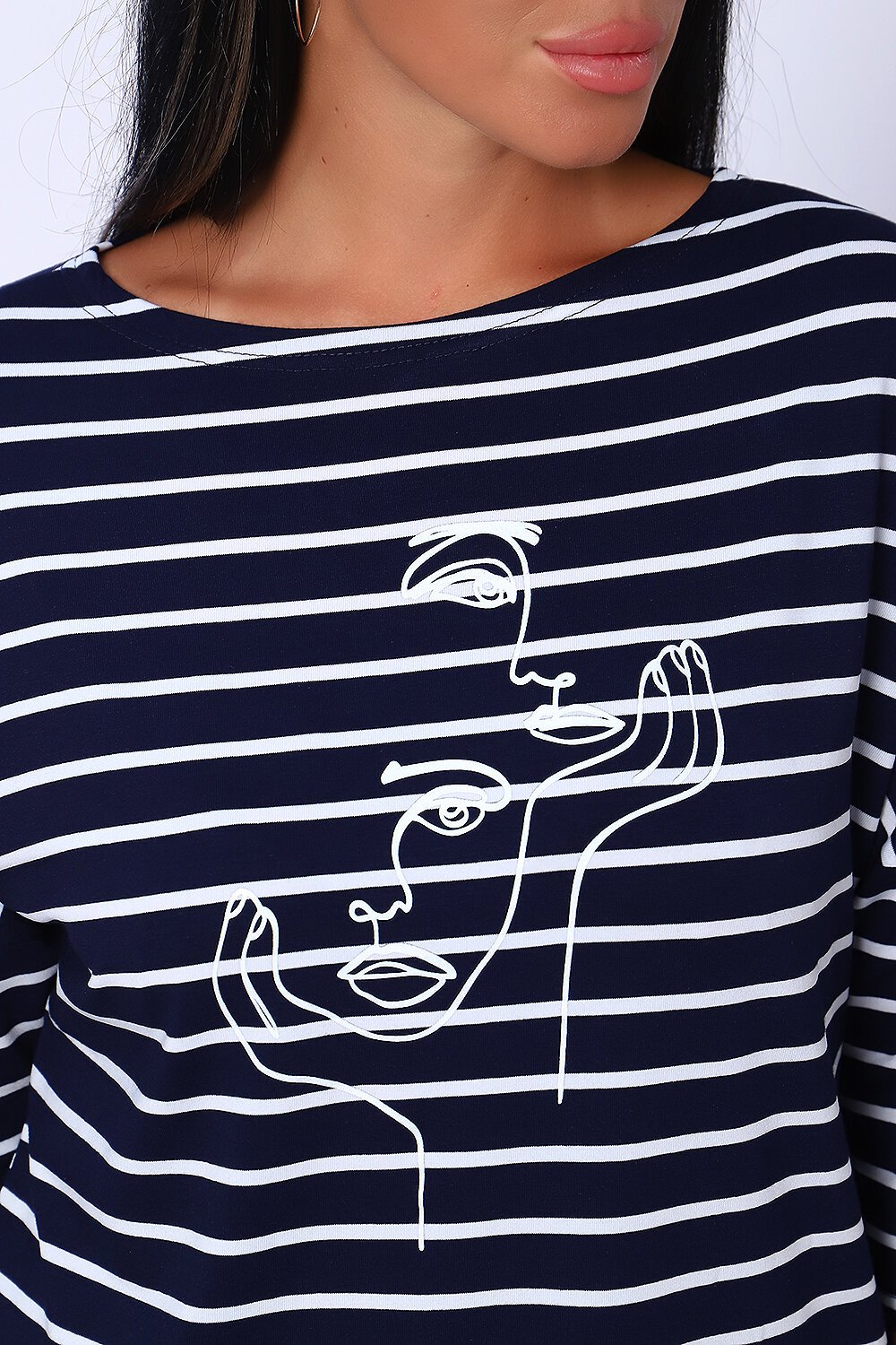 Натали Лонгслив 336457 82034 синяя полоска