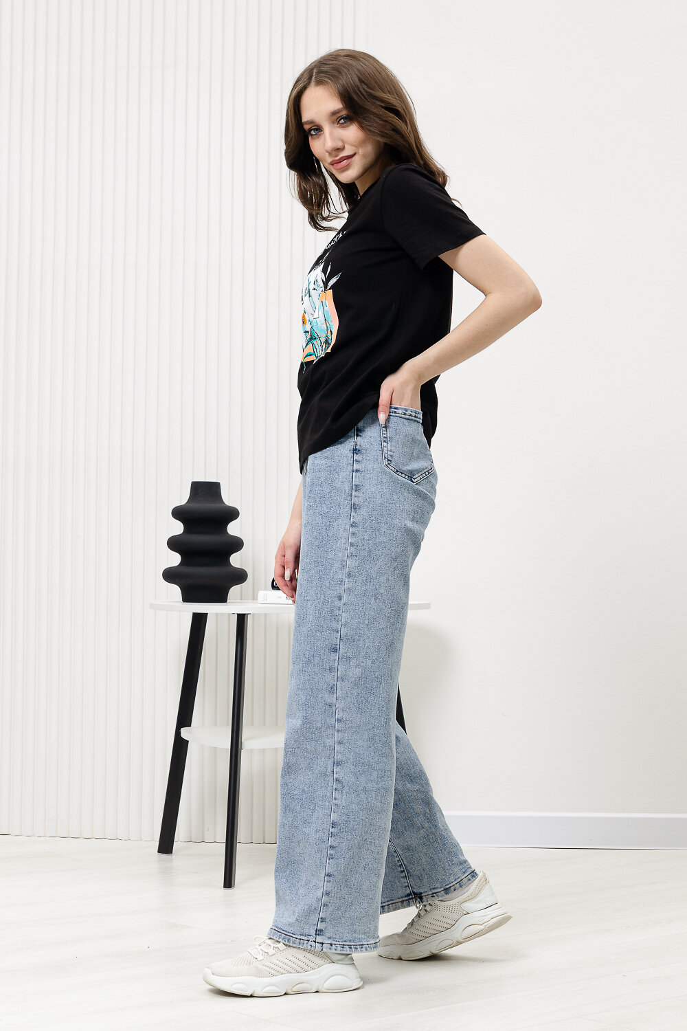 Натали Футболка 336483 67079 черный+открытки