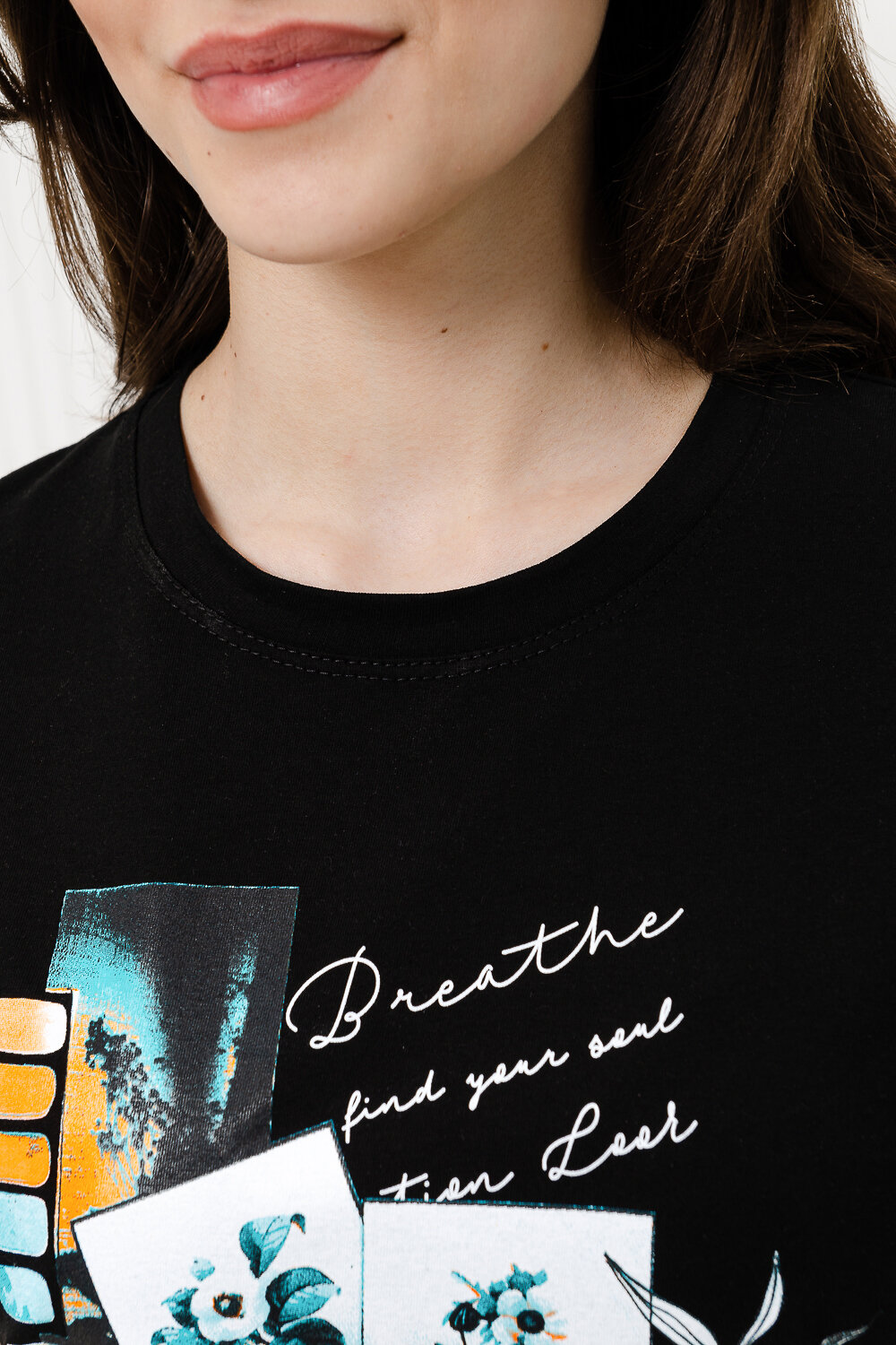 Натали Футболка 336483 67079 черный+открытки