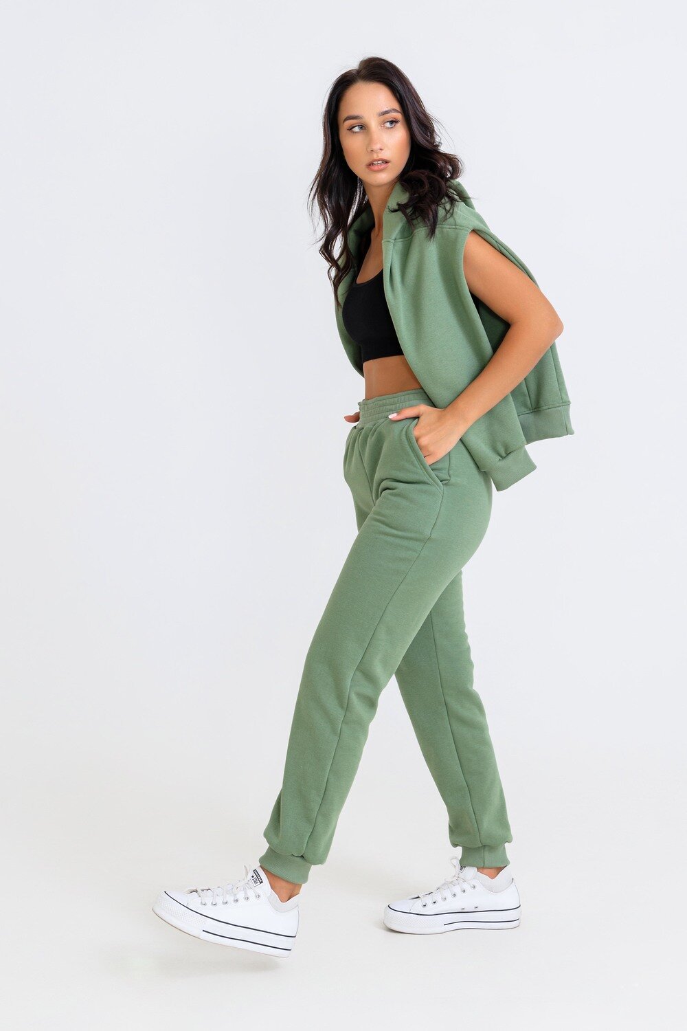 Натали Брюки 337957 21558 оливковый