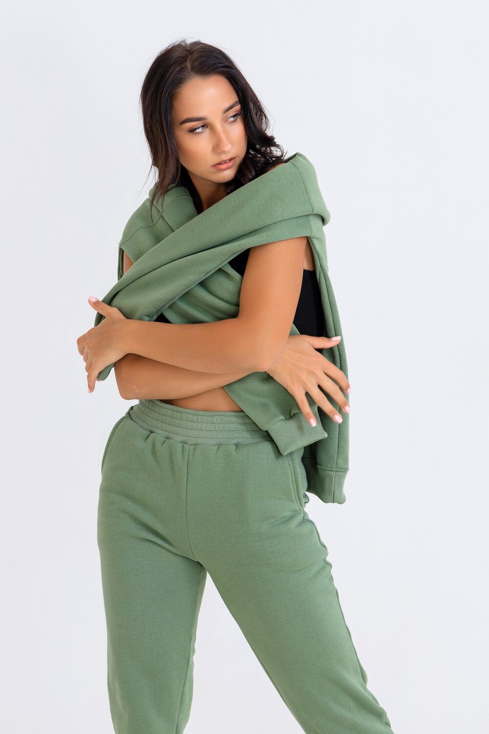 Натали Брюки 337957 21558 оливковый