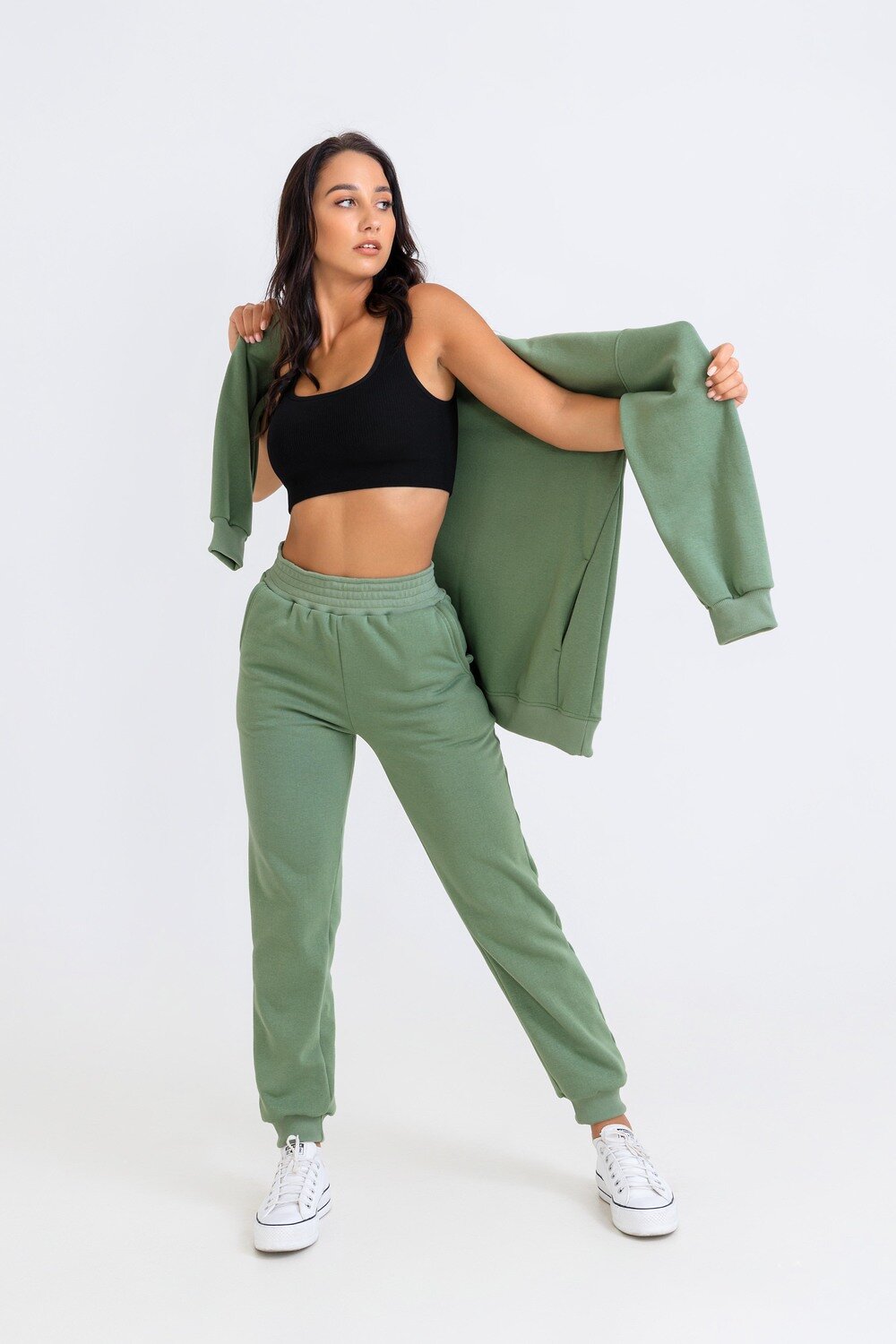 Натали Брюки 337957 21558 оливковый