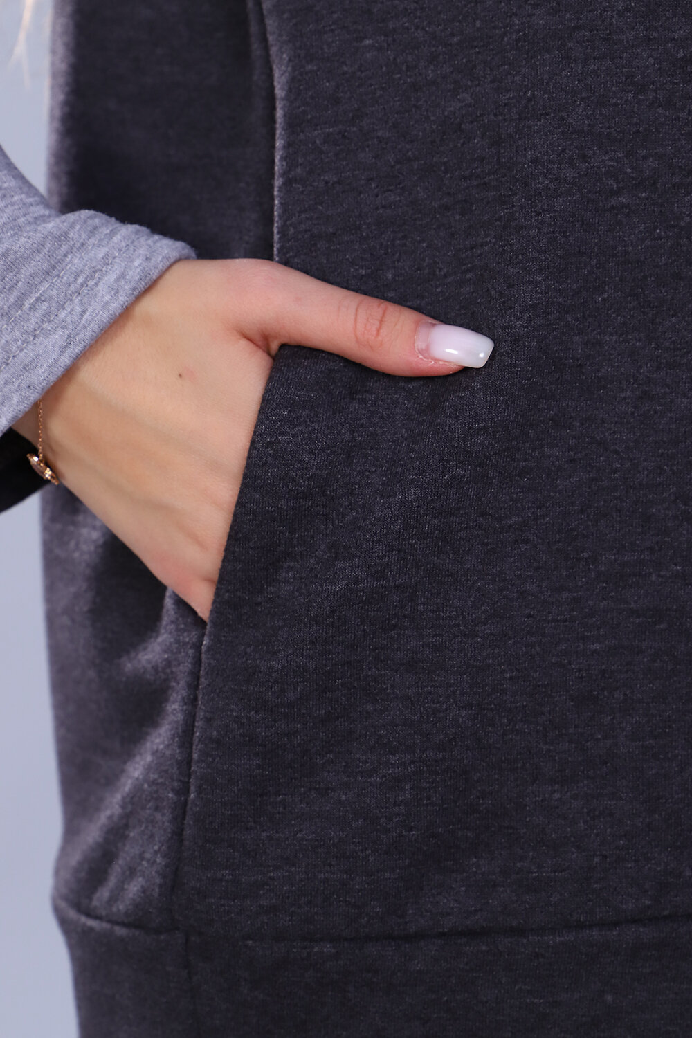 Натали Толстовка 337964 24897 серый меланж