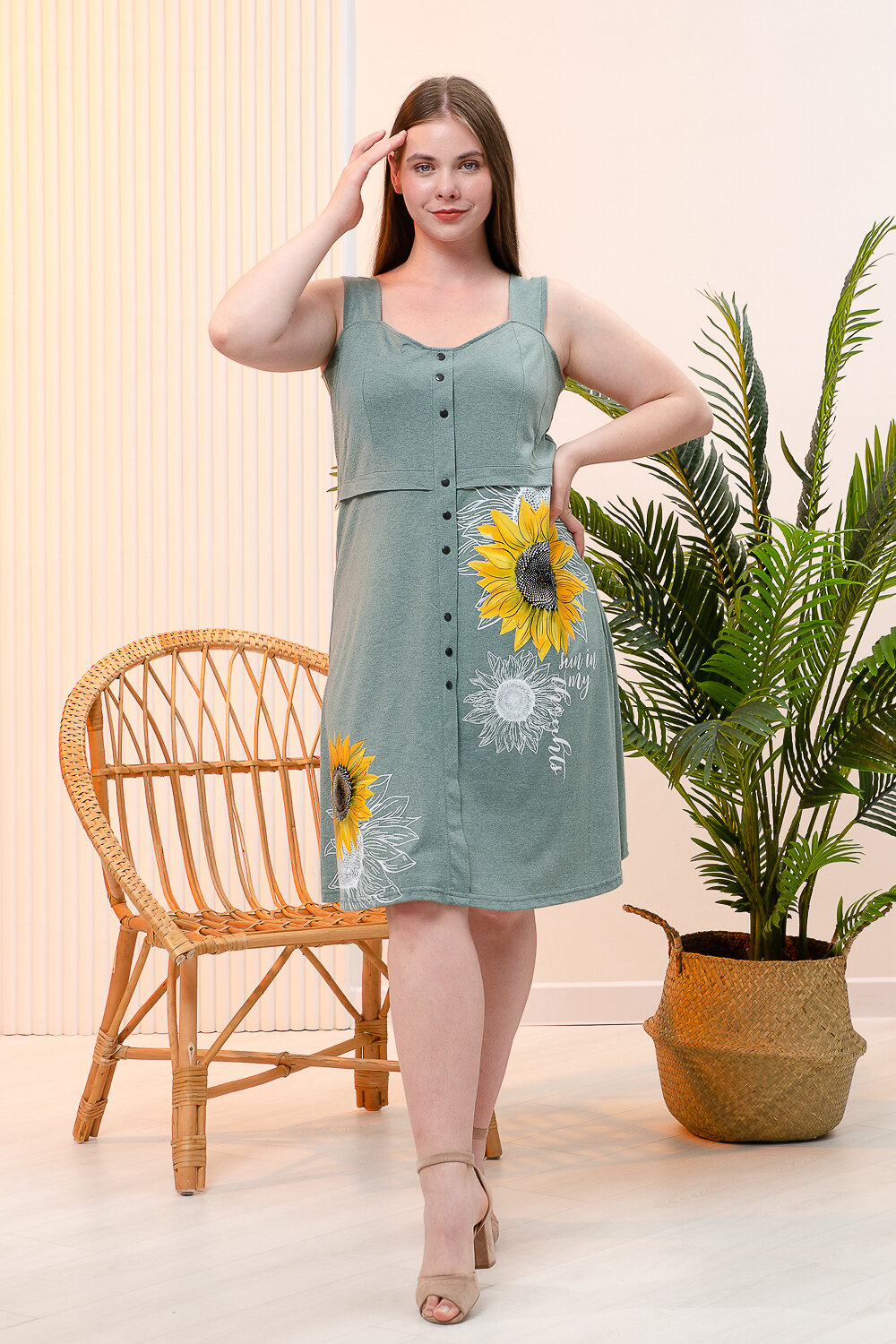 Натали Сарафан 339393 7393 хаки