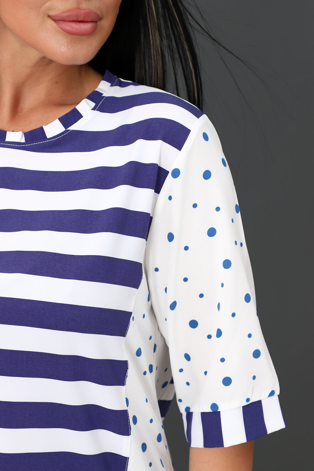 Натали Туника 354840 52290 бело-синий