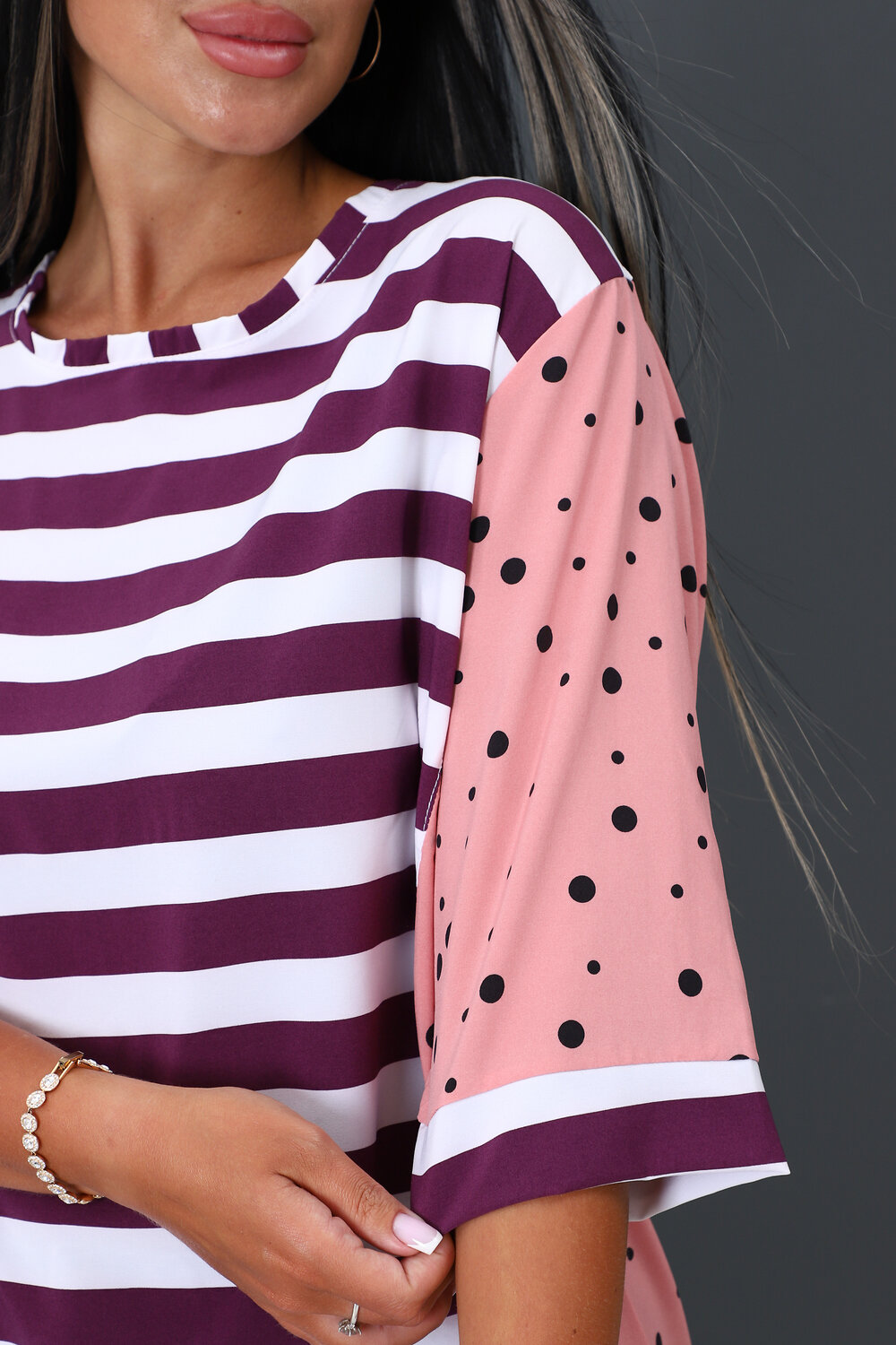 Натали Туника 354863 52290 бело-сиреневый