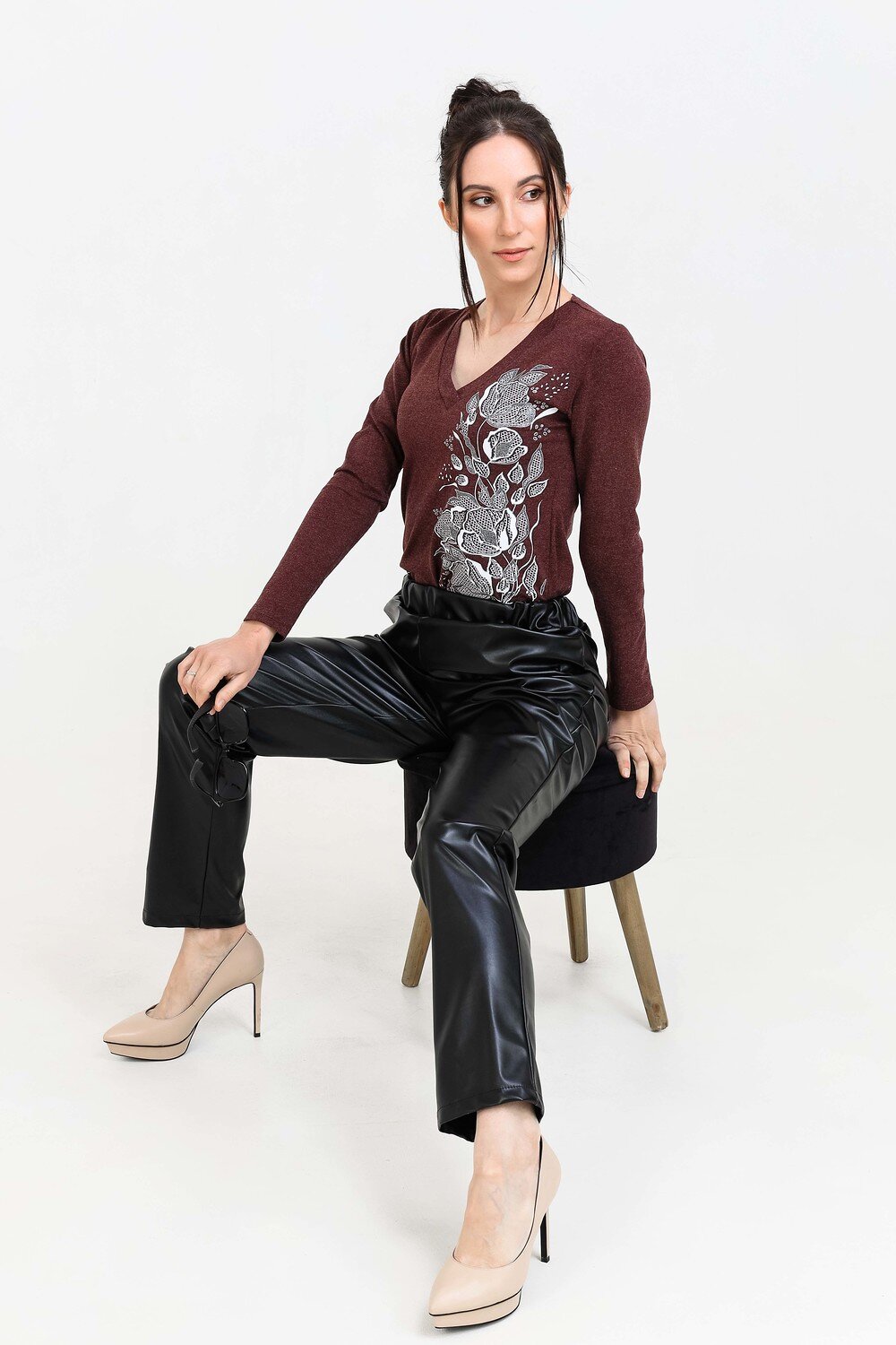 Натали Джемпер 355143 Джемпер Чезари бордо