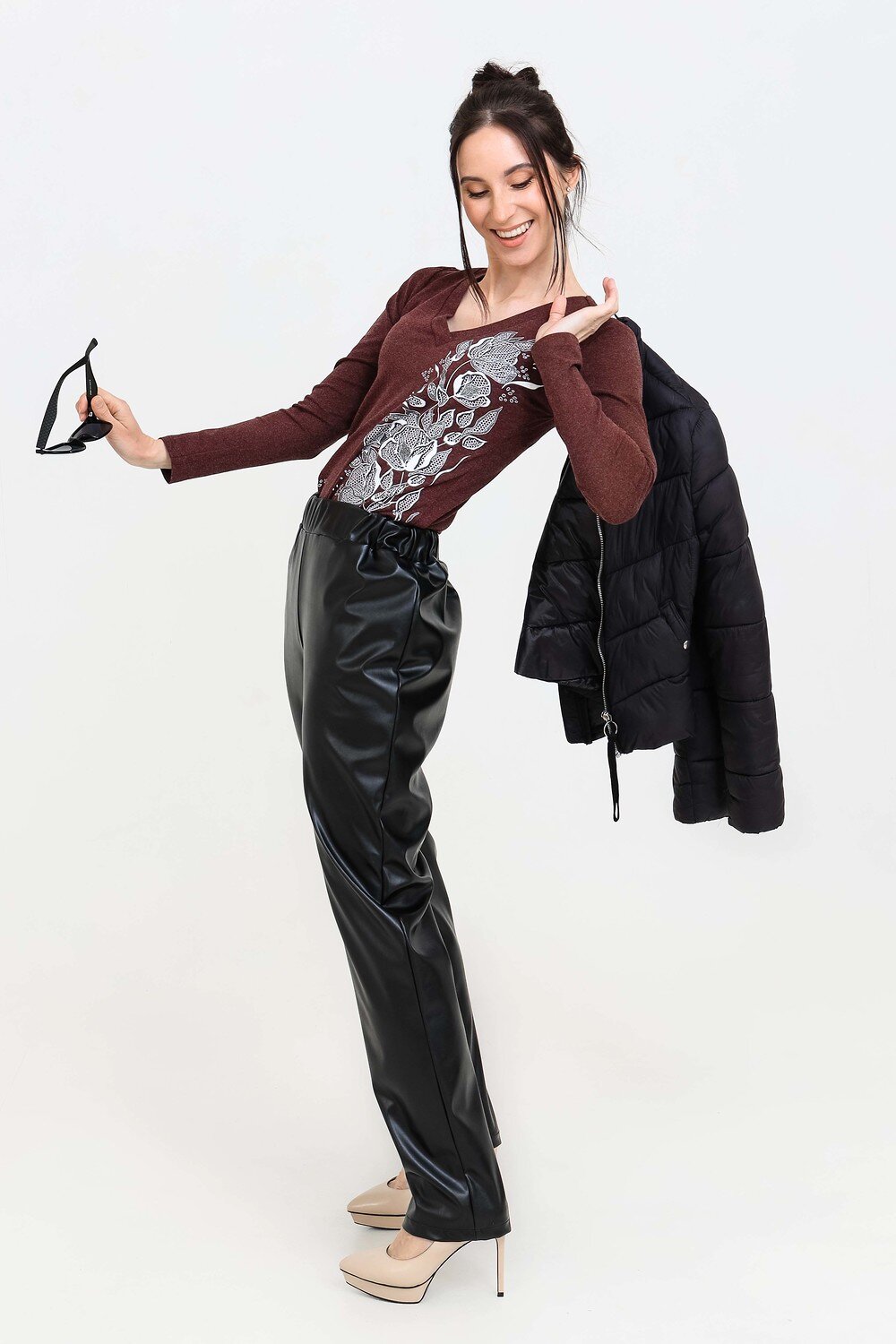 Натали Джемпер 355143 Джемпер Чезари бордо