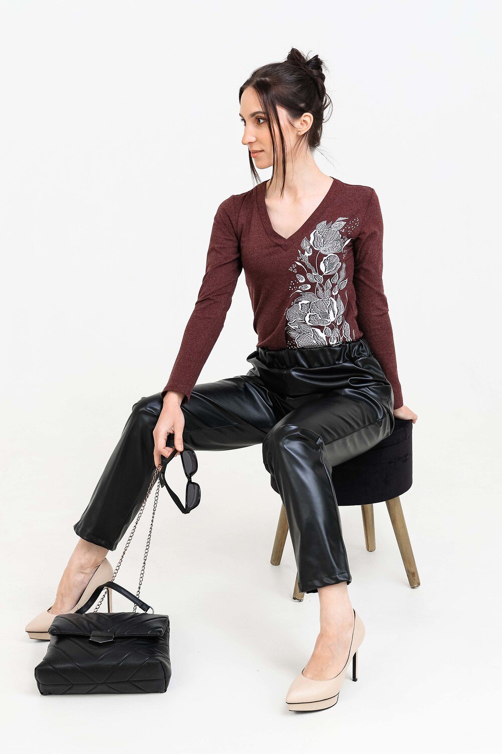 Натали Джемпер 355143 Джемпер Чезари бордо