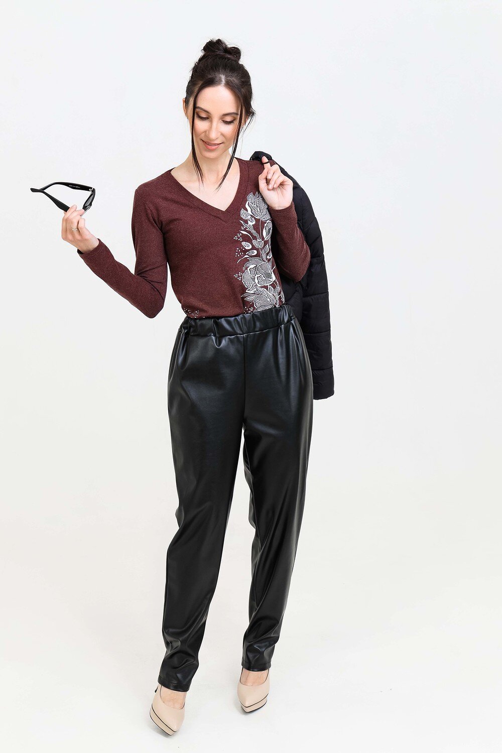 Натали Джемпер 355143 Джемпер Чезари бордо