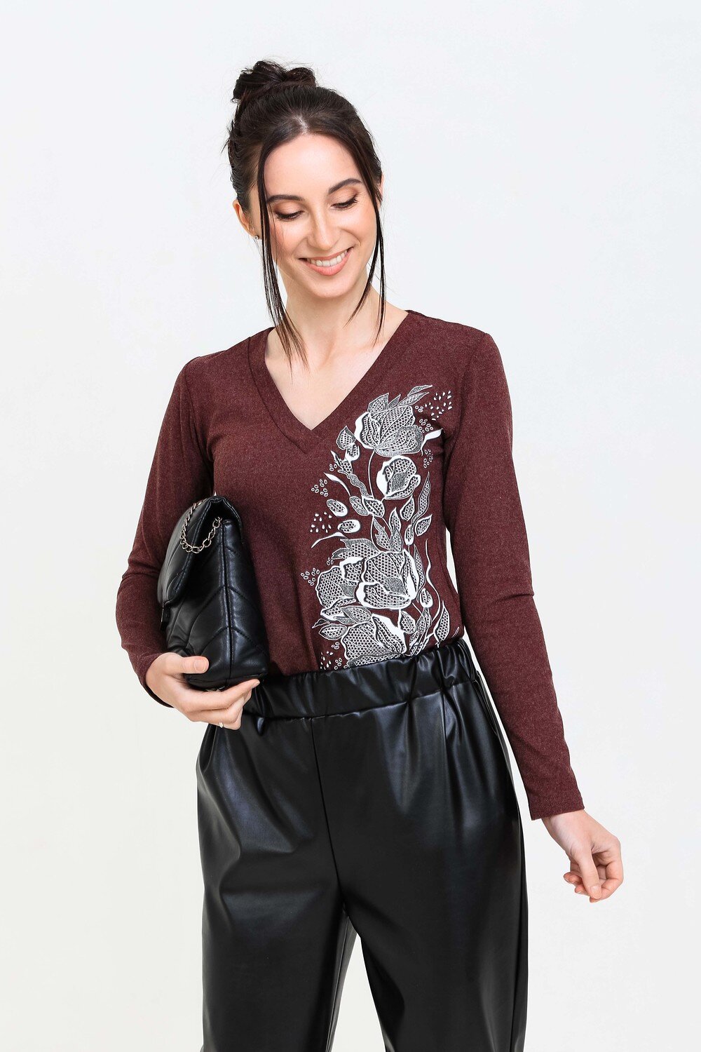 Натали Джемпер 355143 Джемпер Чезари бордо