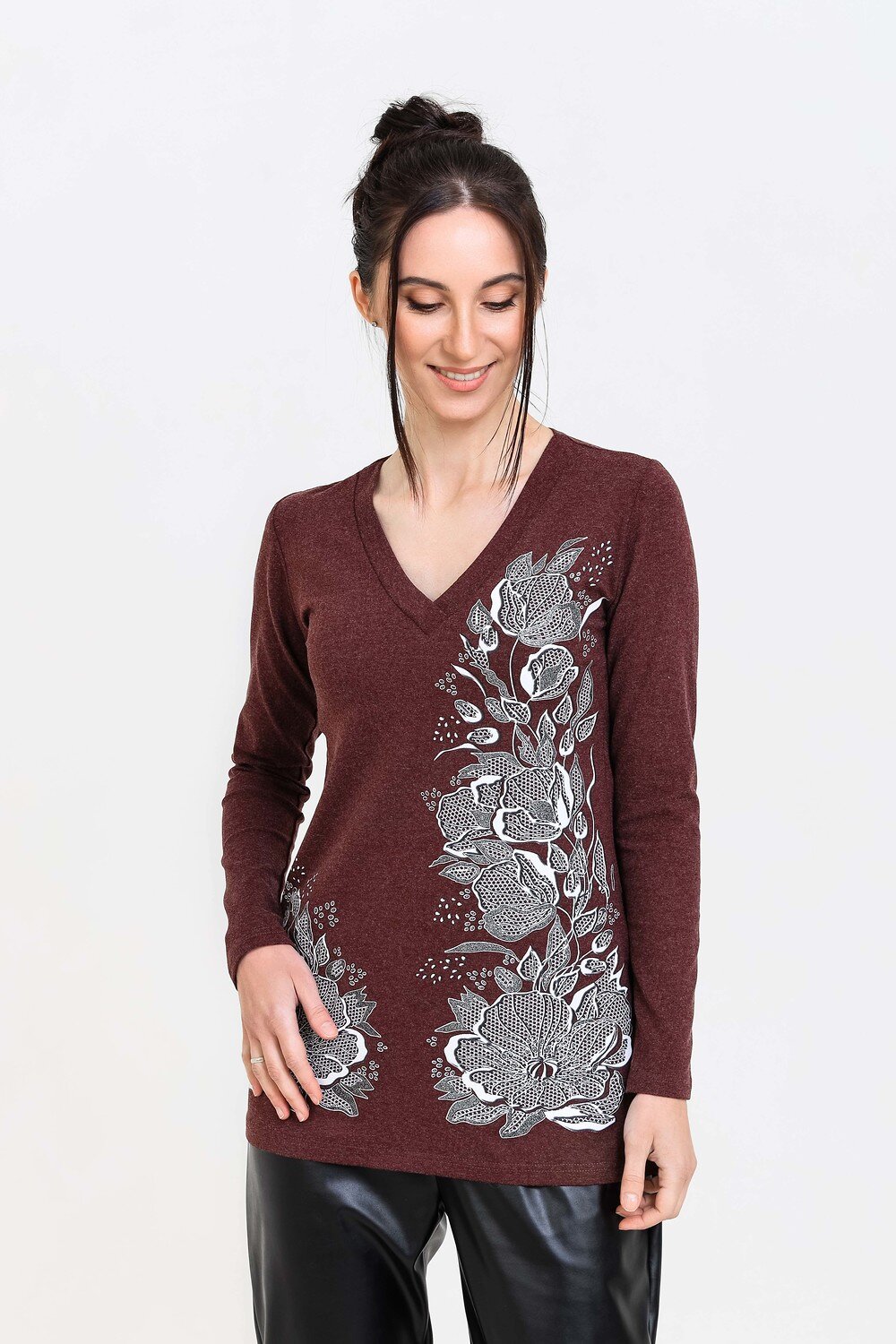 Натали Джемпер 355143 Джемпер Чезари бордо