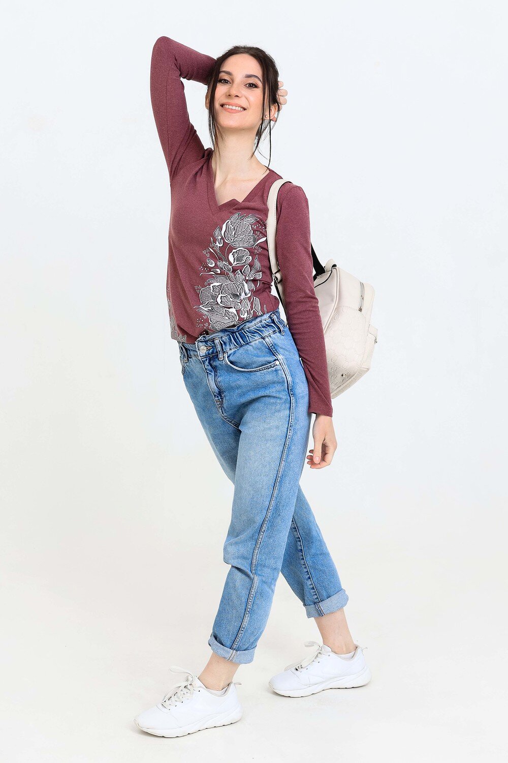 Натали Джемпер 355150 Джемпер Чезари сухая роза