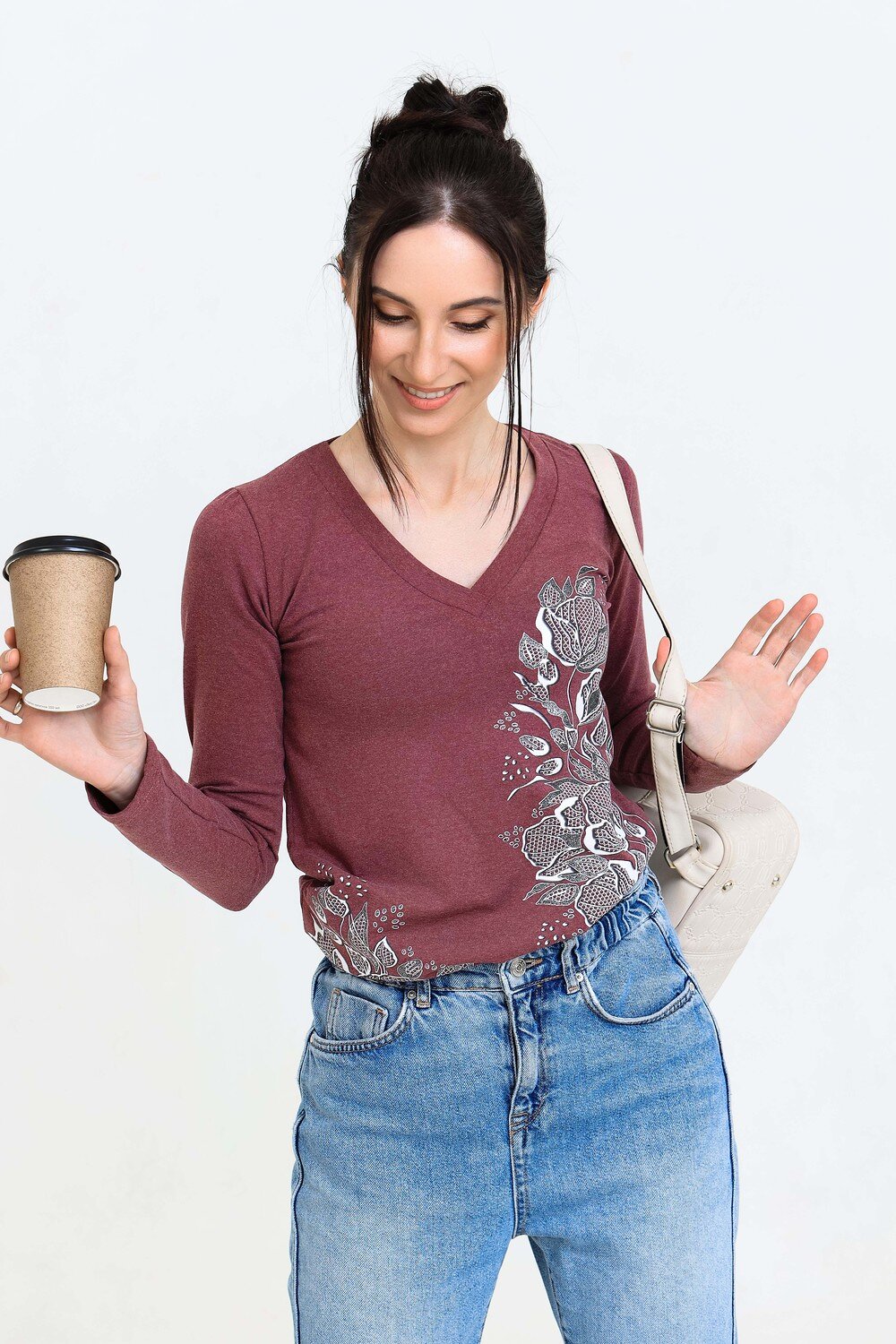 Натали Джемпер 355150 Джемпер Чезари сухая роза