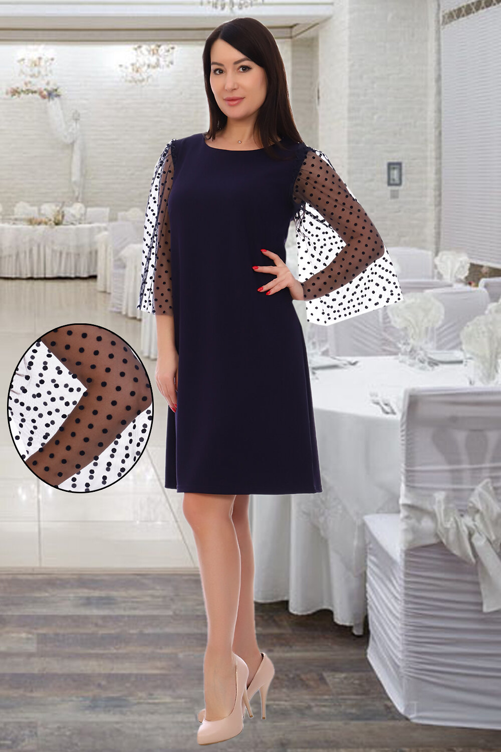 Натали Платье 357278 4624 темно-синий