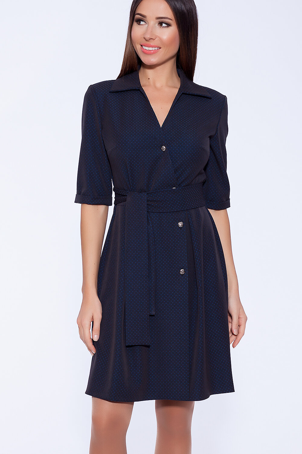 VISERDI Платье 57957 4274-вас 4491140 Черный/синяя точка