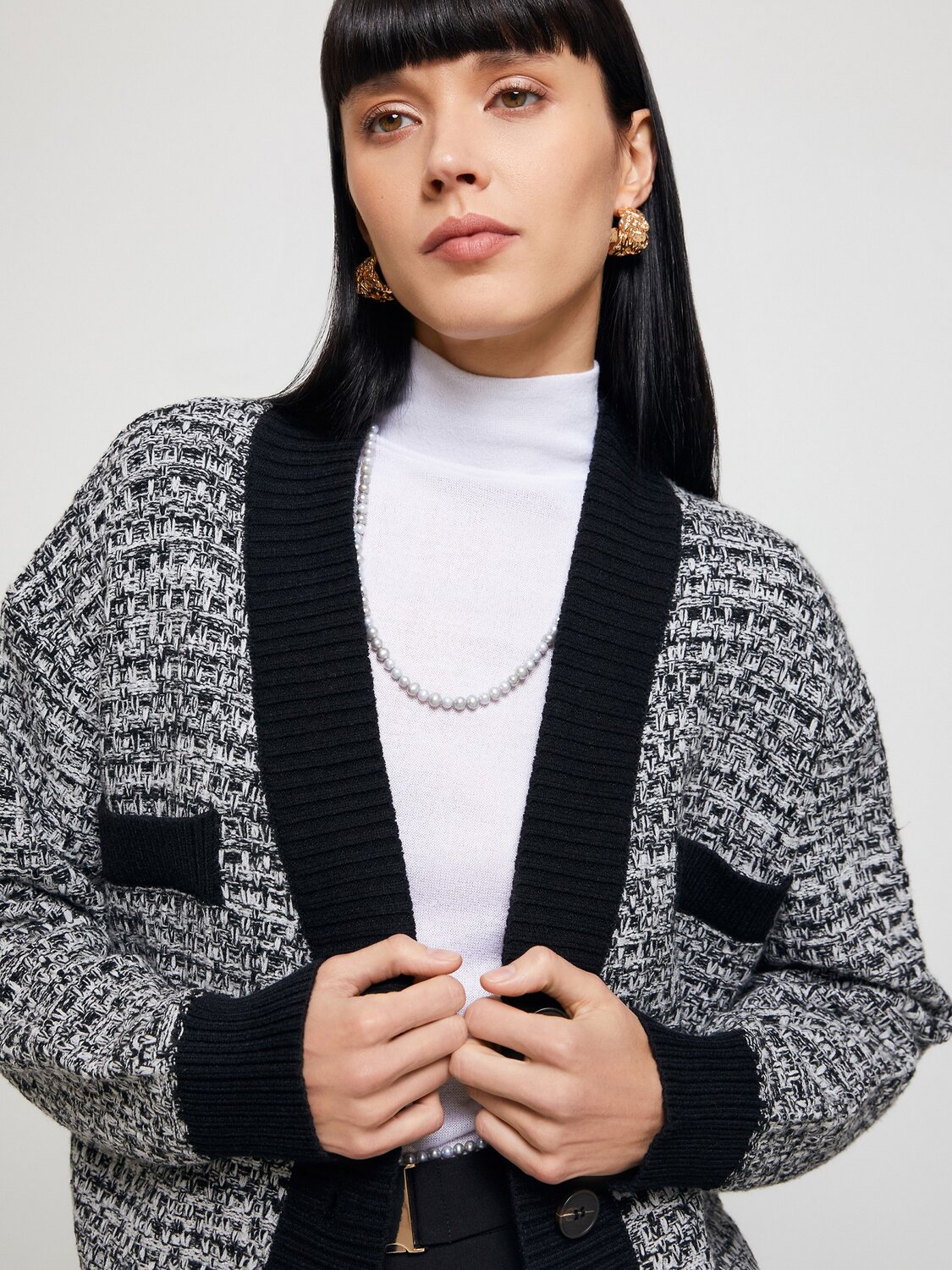 CONCEPT CLUB Жакет 377818 10200370025 черно-белый