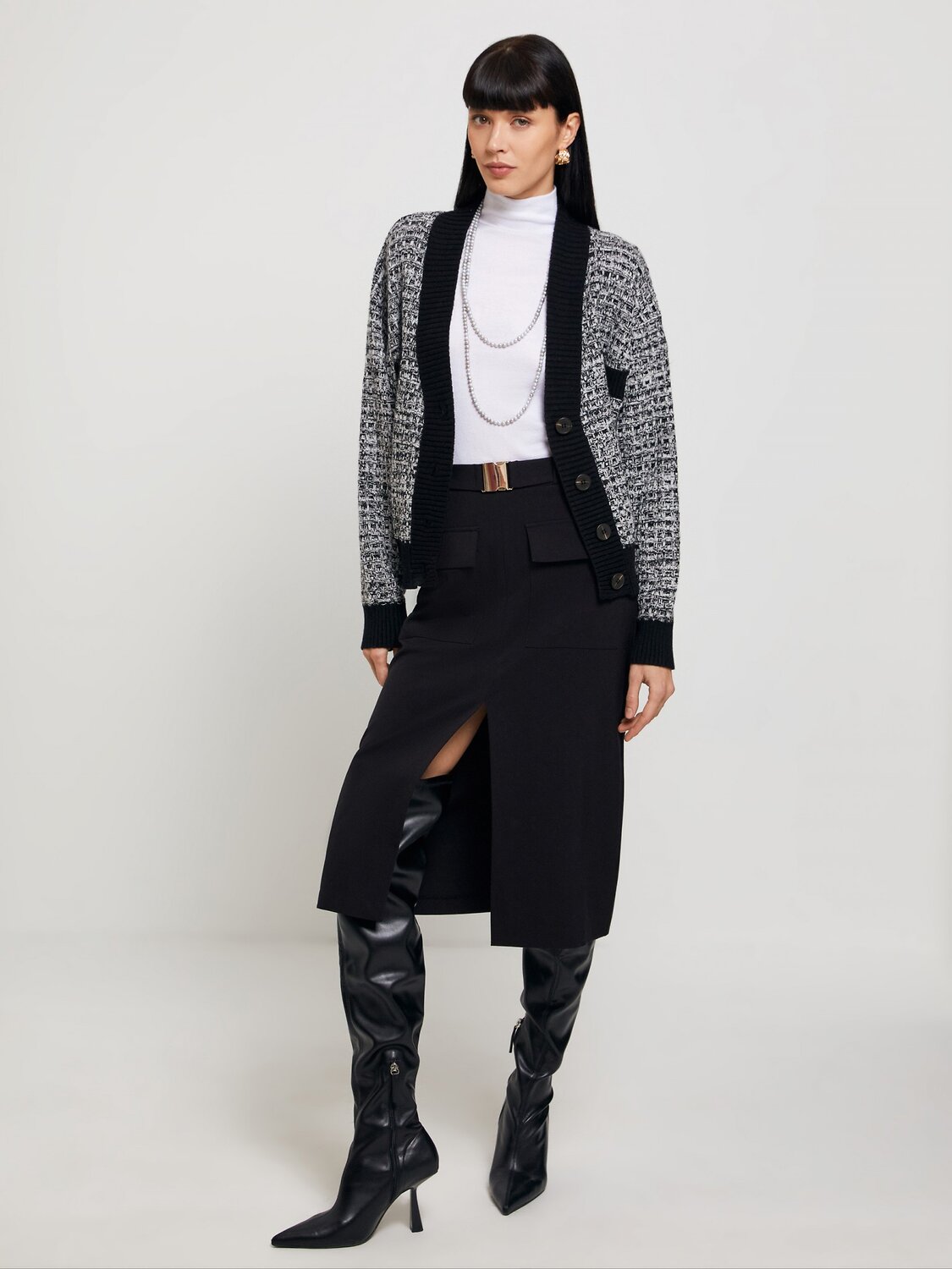 CONCEPT CLUB Жакет 377818 10200370025 черно-белый