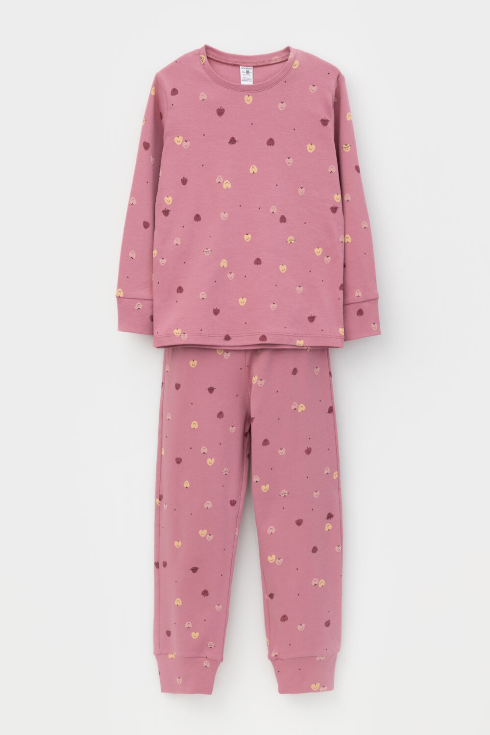 CROCKID Пижама 378337 К 1552 пепельная роза, яблочки