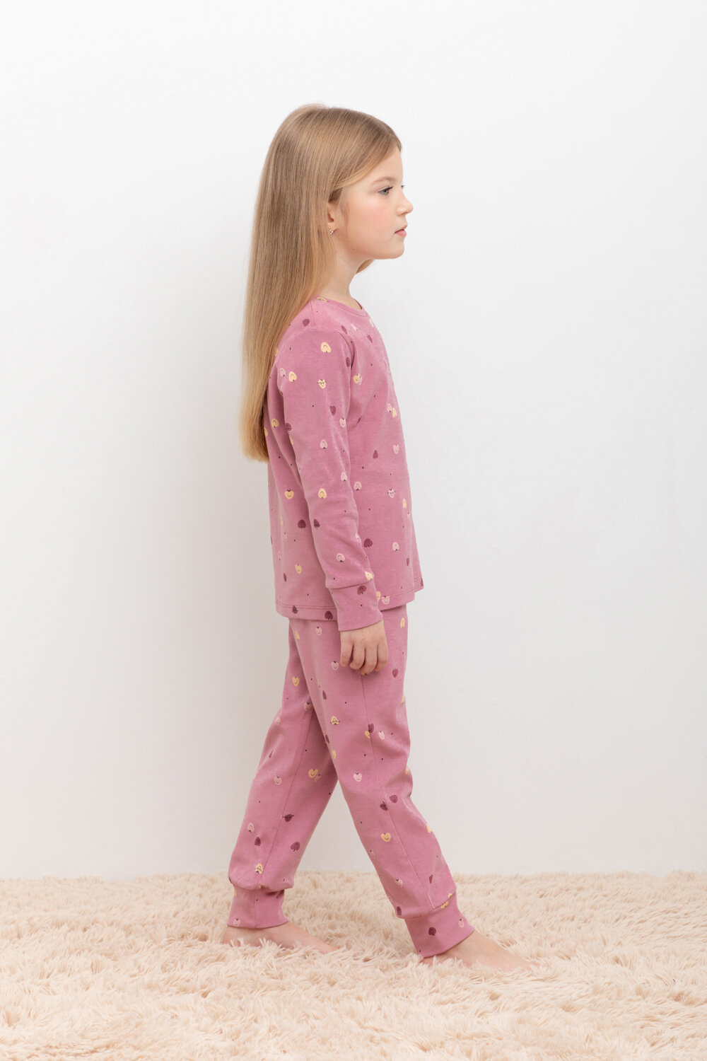 CROCKID Пижама 378337 К 1552 пепельная роза, яблочки